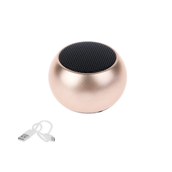 Mini Φορητό Ασύρματο Ηχείο Bluetooth 3W με Διάρκεια Μπαταρίας έως 4 Ώρες Χρυσό