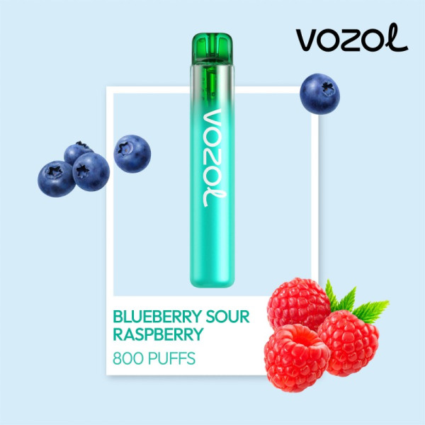 Vozol Neon 800 Blueberry Sour Raspberry Ηλεκτρονικό Τσιγάρο μιας Χρήσης 800 Εισπνοών 2ml 20mg
