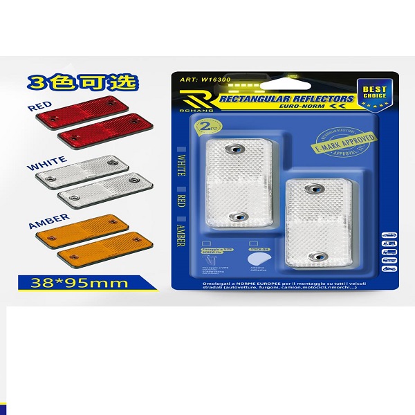 Ανακλαστικά φώτα οχήματος ορθογώνια 48x95mm 2τεμ w16300-1 Κόκκινο/Λευκό/Πορτοκαλί