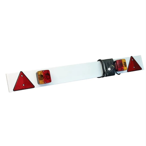 Φώτα τρέιλερ με πλάκα PVC 2τεμ. φανάρια 2 τεμ. ανακλαστήρες προσαρμοζόμενου μήκους καλωδίου 7.5μ 7pin w16301-4 Λευκό