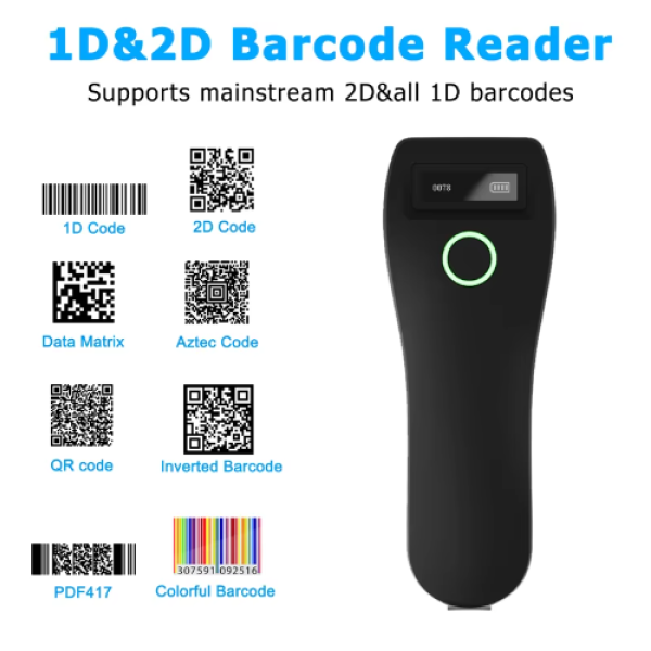 Ασύρματος σαρωτής γραμμωτού κώδικα 1D 2D CMOS USB Bluetooth Mini Pocket QR Reader IOS Android Windows για πληρωμή μέσω κινητού W6 C70