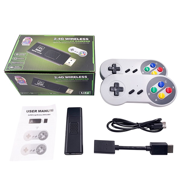 Ηλεκτρονική Παιδική Ρετρό Κονσόλα με 2 Ασύρματα Χειριστήρια και 4k Ultra Hd Game Stick 800 παιχνίδια WJH-821