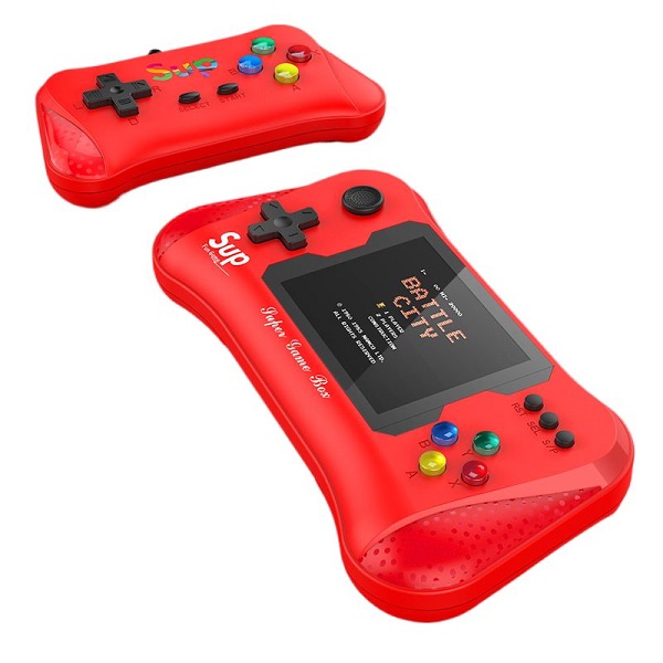 Φορητή επαναφορτιζόμενη ρετρό μίνι κονσόλα με 500 παιχνίδια και χειριστήριο WJH-X7M2 Κόκκινο