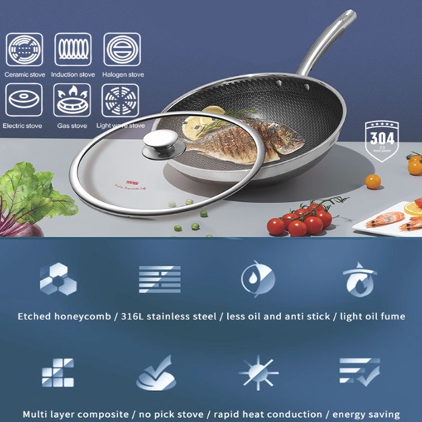 Τηγάνι γουόκ 32cm DSP CS004-W32