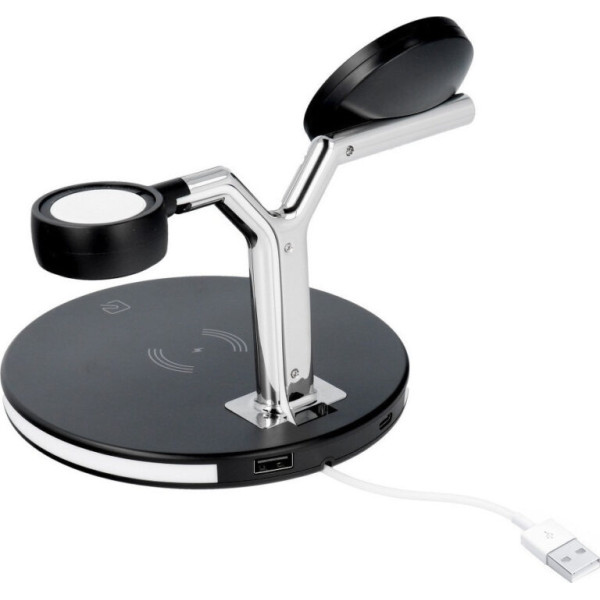 ΑΣΥΡΜΑΤΟΣ ΦΟΡΤΙΣΤΗΣ 3 IN 1 QI PAD 25W  X970 WIRELESS MAGSAFE X-970.ΜΑΥΡΟ