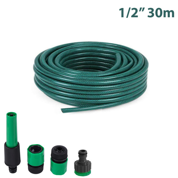 Σετ Λάστιχο Ποτίσματος 1/2" με Εκτοξευτήρα Νερού 30m