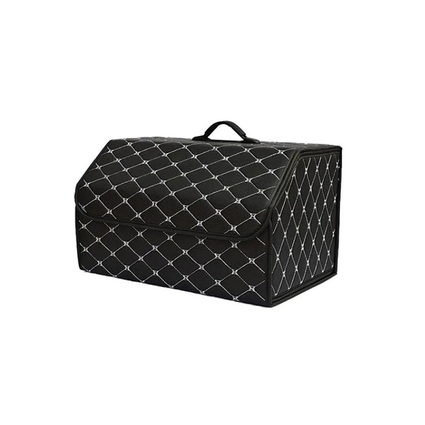 Θήκη οργάνωσης πορτ μπαγκάζ αυτοκινήτου 50x31x29cm XH-3 Μαύρη-Λευκή