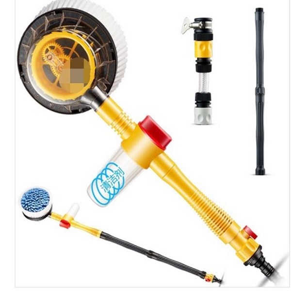 Περιστρεφόμενη βούρτσα πλυσίματος αυτοκινήτου με δοσομετρητή σαπουνιού & προσάρτημα σωλήνα έως 120cm XW-51