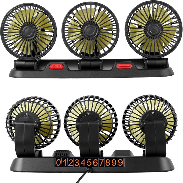 Ανεμιστήρας καμπίνας οχημάτων τριπλός 12V XW-55