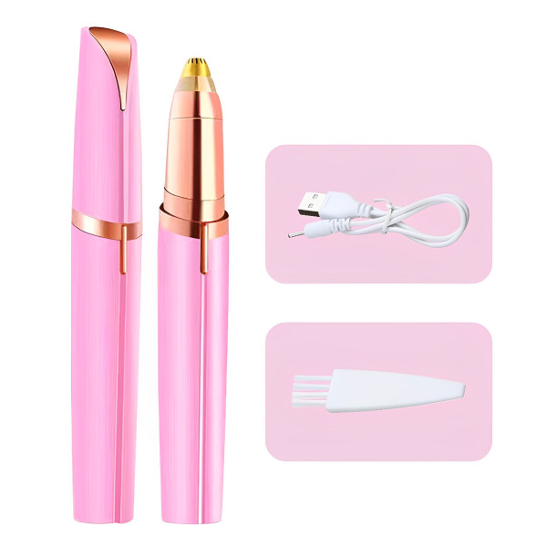 Επαναφορτιζόμενη Συσκευή αποτρίχωσης και περιποίησης προσώπου Flawless Brows Ροζ