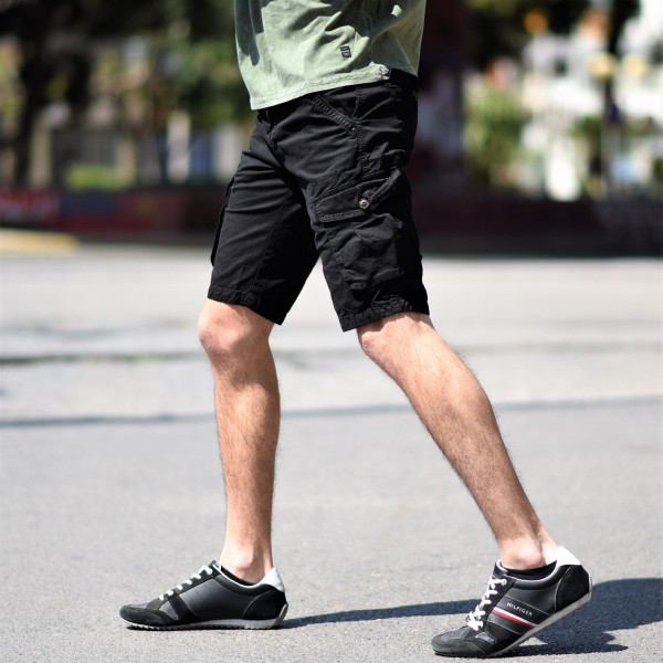 MEN'S BERMUDA CARGO MOHICANS YL2007 BLACK