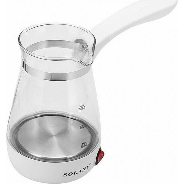 Ηλεκτρικό Μπρίκι 600W με Χωρητικότητα 400ml Λευκό SOKANY YLW-606