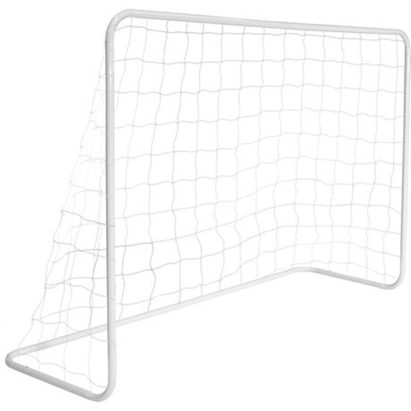 Τέρμα Ποδοσφαίρου Σιδερένιο με Δίχτυ 122x182x61cm Λευκό YX180