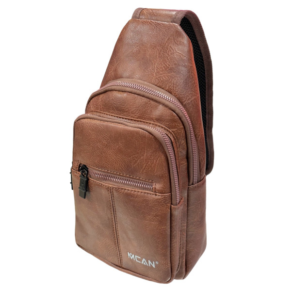 ΤΣΑΝΤΑΚΙ ΩΜΟΥ ΔΕΡΜΑΤΙΝΗ MOHICANS Z-703 ΚΑΦΕ