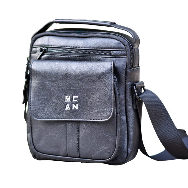 ΤΣΑΝΤΑΚΙ ΩΜΟΥ ΔΕΡΜΑΤΙΝΗ MOHICANS Z-709.ΜΑΥΡΟ