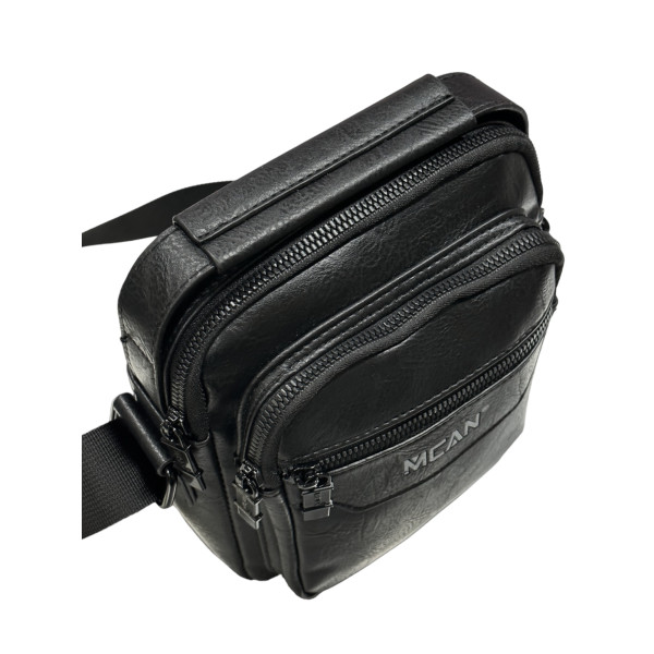 ΤΣΑΝΤΑΚΙ ΩΜΟΥ ΔΕΡΜΑΤΙΝΗ MOHICANS Z-722.ΜΑΥΡΟ