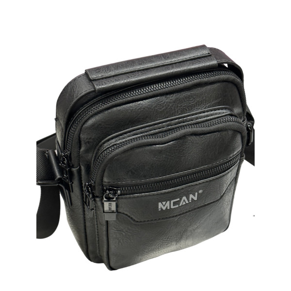 ΤΣΑΝΤΑΚΙ ΩΜΟΥ ΔΕΡΜΑΤΙΝΗ MOHICANS Z-722.ΜΑΥΡΟ