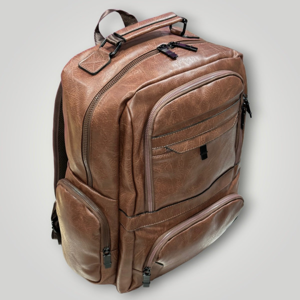 ΤΣΑΝΤΑ ΠΛΑΤΗΣ ΔΕΡΜΑΤΙΝΗ MOHICANS Z-733 ΚΑΦΕ