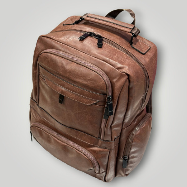 ΤΣΑΝΤΑ ΠΛΑΤΗΣ ΔΕΡΜΑΤΙΝΗ MOHICANS Z-733 ΚΑΦΕ