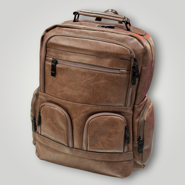 ΤΣΑΝΤΑ ΠΛΑΤΗΣ ΔΕΡΜΑΤΙΝΗ MOHICANS Z-734 ΚΑΦΕ