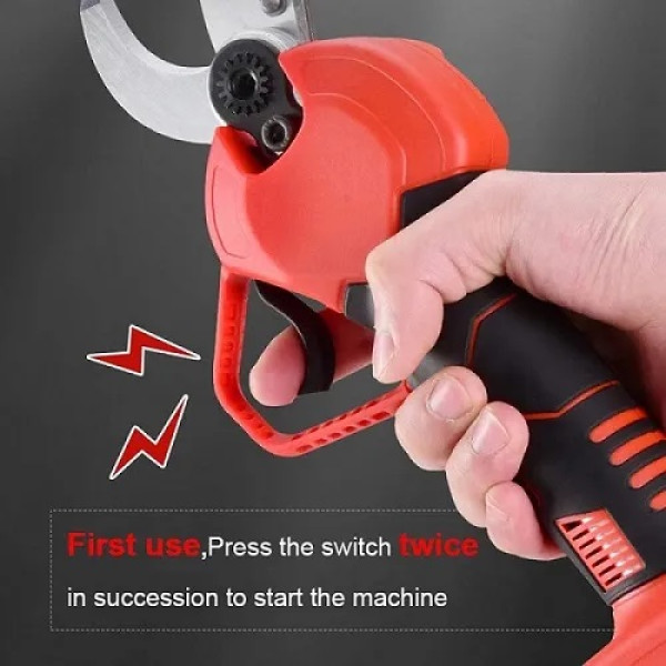 Ψαλίδι Κλαδέματος Μπαταρίας 36V/2Ah με Μέγιστη Διάμετρο Κοπής 30mm Σετ με 2 Μπαταρίες Crauss Z-895 Κόκκινο