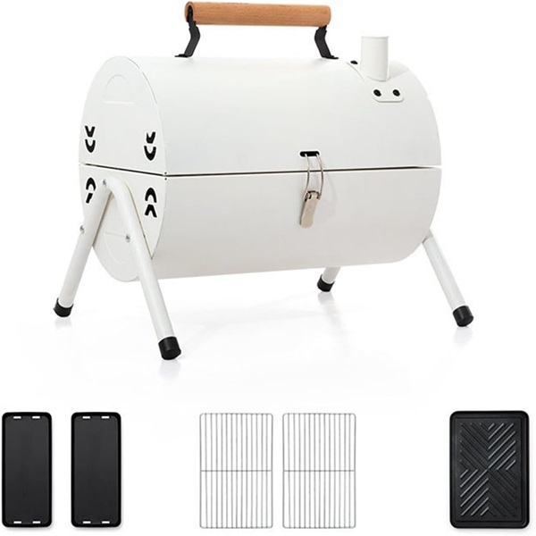 Φορητή ψησταριά με κάρβουνα Z0095 Λευκή