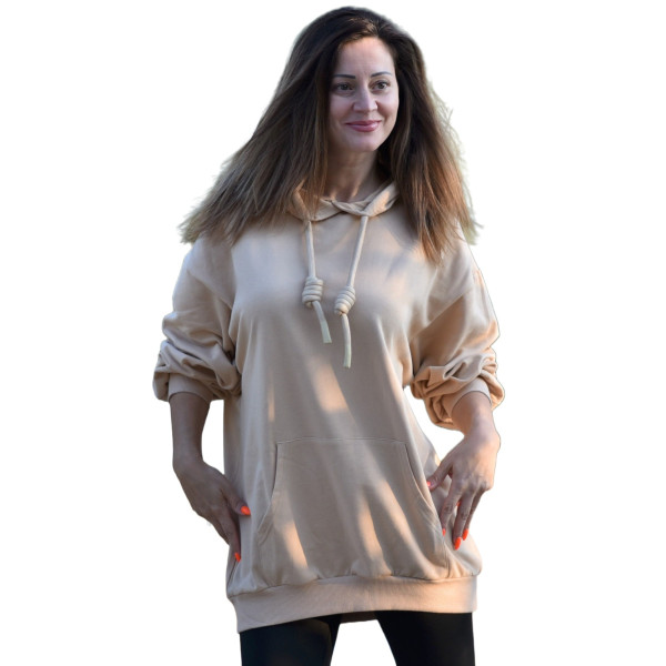 ΦΟΥΤΕΡ ΚΟΥΚΟΥΛΑ OVERSIZE MOHICANS ZCP10503 ΜΠΕΖ