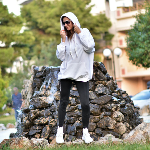 HOODED SWEATSHIRT OVERSIZE MOHICANS ZCP10503 WHITE