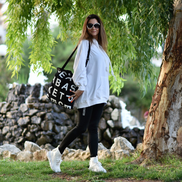 HOODED SWEATSHIRT OVERSIZE MOHICANS ZCP10503 WHITE