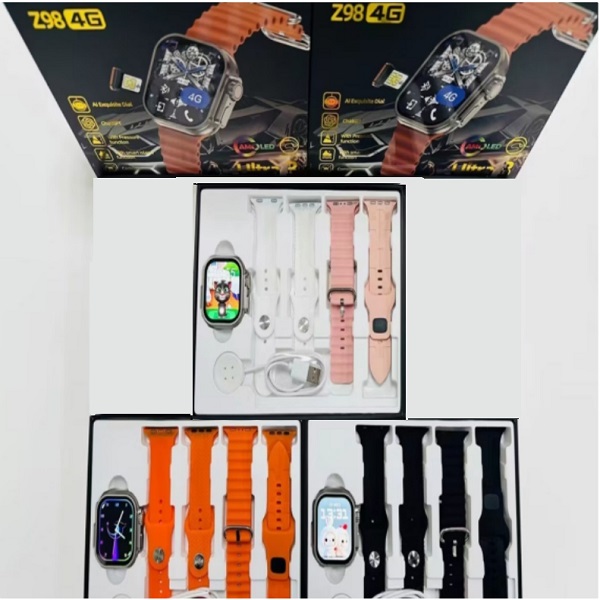 Έξυπνο ρολόι 4G με οθόνη 1.54" και κάρτα SIM ZY-2406 Πορτοκαλί/Ροζ/Μαύρο