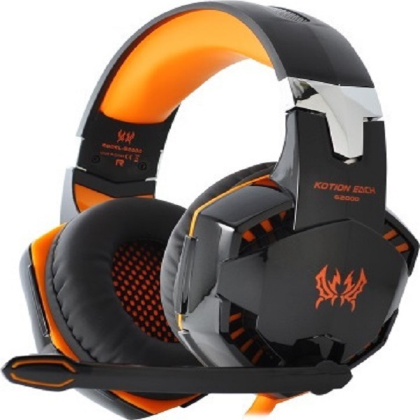Over Ear Gaming ακουστικά με σύνδεση 3.5mm ZY-913 σε Μπλε και πορτοκαλί χρώμα