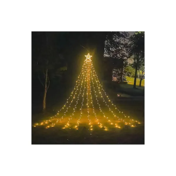 Λαμπάκια LED Θερμό Λευκό Ηλιακά τύπου Κουρτίνα 18779-70