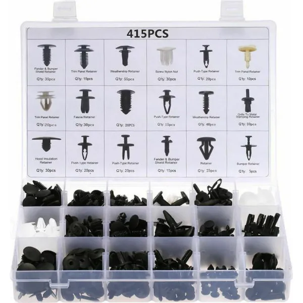 Σετ Πλαστικά Κουμπώματα - Κλιπ Αυτοκινήτου 415τμχ