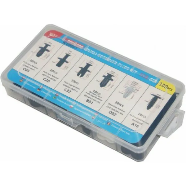 Σετ Πλαστικά Κουμπώματα - Κλιπ Αυτοκινήτου 100τμχ