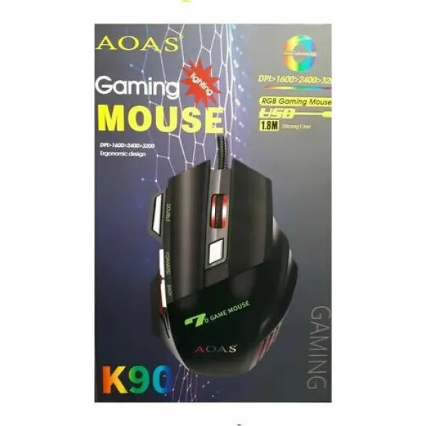 Gaming Ποντίκι aoas K90 3200 DPI Μαύρο 60681