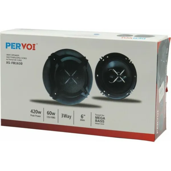 Σετ Ηχεία Αυτοκινήτου 6" 60W RMS (3 Δρόμων) XS-FB1630 2 τμχ