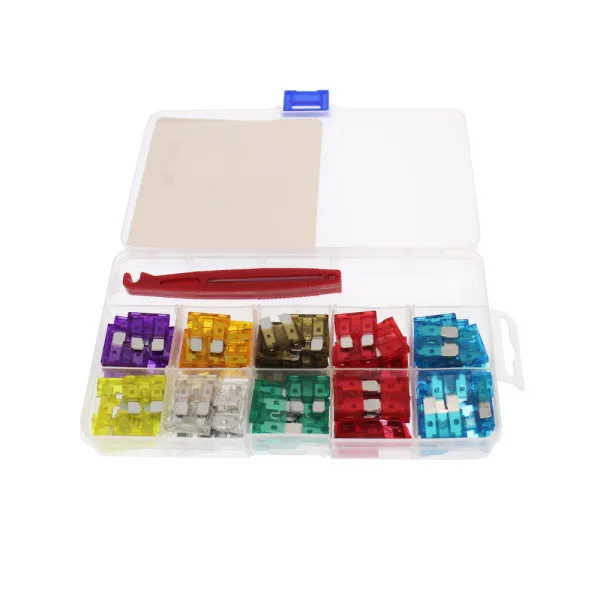 Σετ Ασφάλειες Αυτοκινήτου Μαχαιρωτές Standard με Εργαλείο Αφαίρεσης 100τμχ