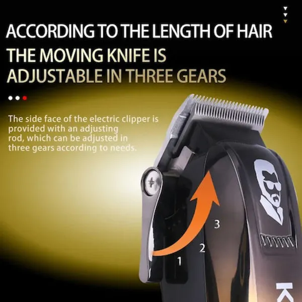 Kemei Professional Rechargeable Hair Clipper Set Gold KM-8501