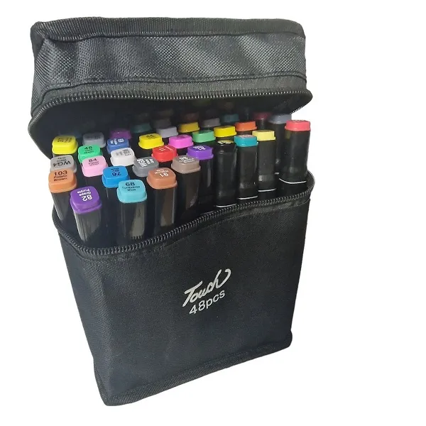 Μαρκαδόροι Ζωγραφικής Λεπτοί με Διπλή Μύτη σε 48 Χρώματα 222-48