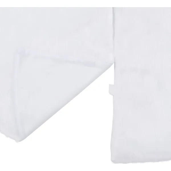 vidaXL Ποδιά Χριστουγεννιάτικου Δέντρου Υφασμάτινη Λευκή με Βελούδινη Υφή Φ150εκ.