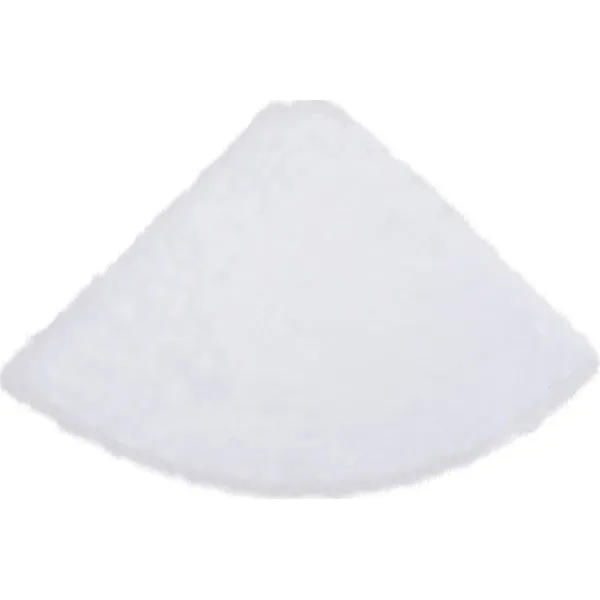 vidaXL Ποδιά Χριστουγεννιάτικου Δέντρου Υφασμάτινη Λευκή με Βελούδινη Υφή Φ150εκ.