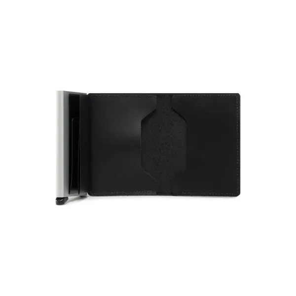 Mohicans Slimwallet Original Δερμάτινο Ανδρικό Πορτοφόλι Καρτών με RFID και Μηχανισμό Slide CC-54 Μπλε
