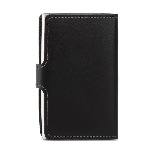 Mohicans Miniwallet Original Δερμάτινο Ανδρικό Πορτοφόλι Καρτών με RFID και Μηχανισμό Slide CCC-32 Μπλε