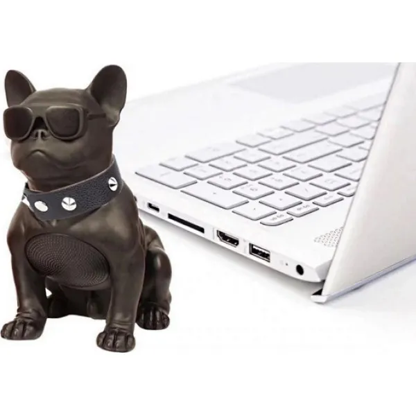 H-M10 Bulldog Head Rotatable Ηχείο Bluetooth 5W με Διάρκεια Μπαταρίας έως 6 ώρες 20 cm Μαύρο