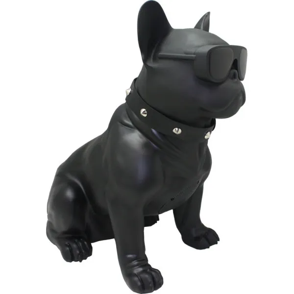 H-M10 Bulldog Head Rotatable Ηχείο Bluetooth 5W με Διάρκεια Μπαταρίας έως 6 ώρες 20 cm Μαύρο