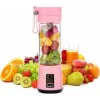 HM-03 Mini Μπλέντερ για Smoothies με κανάτα 0.38lt  και Ισχύ 380Watt Ροζ