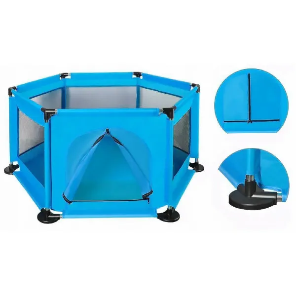 Μπαλοπισίνα Baby Playpen Dry Ball Pool από Ύφασμα HW-B005 Μπλε