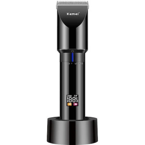 Kemei Επαγγελματική Επαναφορτιζόμενη Κουρευτική Μηχανή KM-3293 Μαύρη
