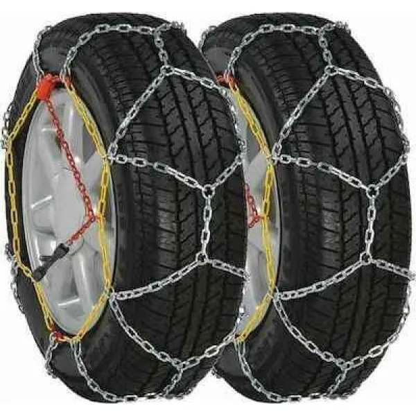 Αντιολισθητικές Αλυσίδες με Πάχος 12mm για Επιβατικό Αυτοκίνητο 2τμχ ΚΝ90 Ασημί