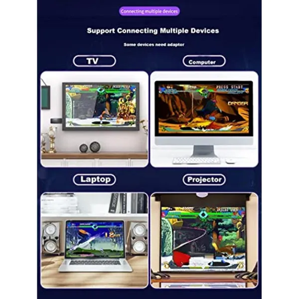 Κονσόλα παιχνιδιών τύπου PS5 με 2 ασύρματα χειριστήρια 4K Ultra Game Stick Lehuai LH-909 Λευκό